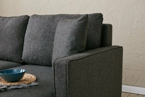 Eva Left Anthracite kinyitható sarokkanapé