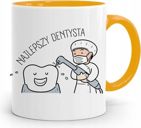 Sárga Fogorvos Ajándék Bögre Legjobb Fogorvos fényképes nyomattal