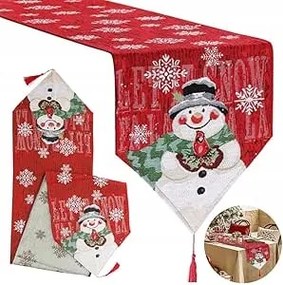 Karácsonyi futó az asztalra Asztalterítő Karácsonyi szalvéta