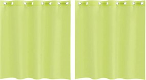 vidaXL 2 db almazöld fátyolfüggönyök rojtokkal 140x140 cm