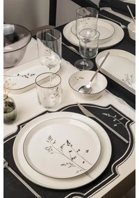 27 darabos étkészlet, fehér/fekete/porcelán