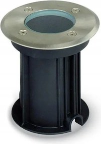 V-tac Kerek föld lámpatest GU10 IP65 Csiszolt acél 35W