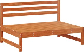 Kerti Középső Kanapé Tömör fenyő Viaszbarna 240 x 84 x 70 cm