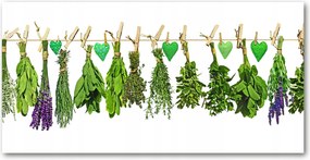 Fotó üvegkép Gyógynövények a zsinóron 140x70