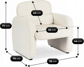 Fotel Wypoczynkowy TOGO Kremowy