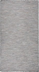 vidaXL barna-kék lapos szövésű kültéri szőnyeg 80 x 150 cm