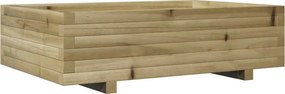 vidaXL impregnált fenyőfa kerti virágláda 90x60x26,5 cm