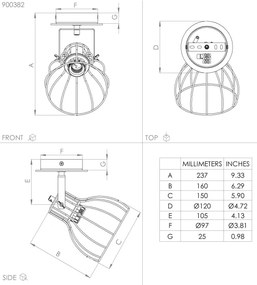 Eglo 900382 - Fali spotlámpa SAMBATELLO 1xE27/40W/230V