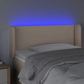 fekete műbőr LED-es fejtámla 83x16x78/88 cm