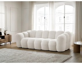 Fehér buklé kanapé 232 cm Hippolyte – Bobochic Paris