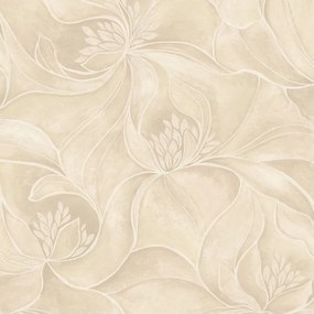Zambaiti Parati Casa Chic Fiori bézs-gyöngyház virágos texturált vlies tapéta – Z20124