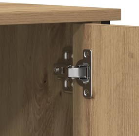 TV Szekrény Kézműves Tölgy 100x40x50 cm Mérnök Fa és Acél