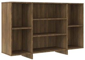 Barna tölgyszínű szerelt fa tálalószekrény 100 x 33 x 75 cm