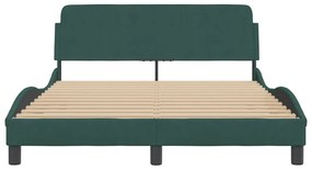 sötétzöld bársony ágykeret Dover 140 x 200 cm