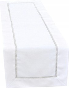 Abrosz csillogó cirkóniákkal Megan 40x140 fehér