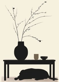 Poszter 13x18cm Pihenj Psino