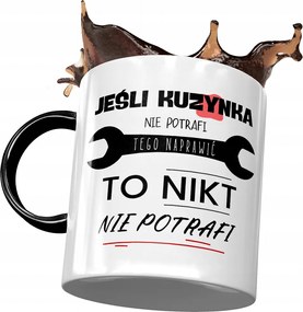 Fekete Bögre Unokatestvérnek Születésnapra Ajándék Nyomtatott Fotóval