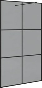 vidaXL Walk-in zuhanyfal Fekete 115 x 195 cm edzett üveg