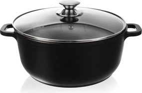 Nagy Gránit Fazék Fedővel Tapadásmentes Indukciós Gáz Vízkő 7L