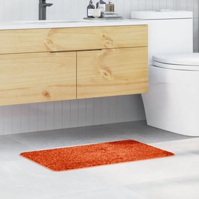 Fürdőszőnyeg Téglalap Alakú Narancs 50x80 cm Poliészter Csúszásmentes