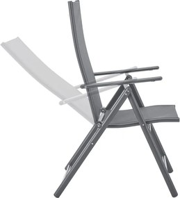 Összecsukható kerti szék Calena 2 db antracit állítható