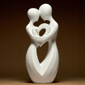 Szerelmes Pár Szív Dekoráció Figura Szobor 20 cm Ajándék