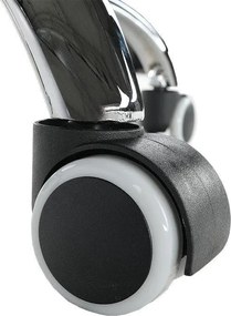 Irodai szék, textilbőr/fém, fekete/króm, FARAN