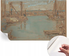 Mosható öntapadós fotótapéta étkezőbe Kikötői kilátás 416x254 cm