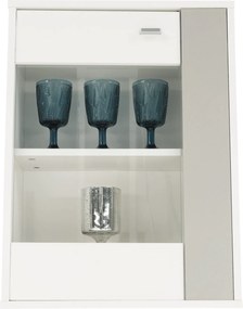 Nappali bútor, fehér/szürke, GENTA