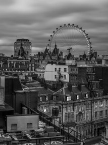 Poszter 30x40cm London városkép millenniumi körrel, Assaf Frank