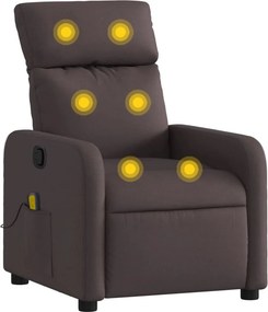 vidaXL sötétbarna szövet dönthető masszázsfotel