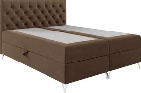 Boxspring ágy, 200x200, barna Velvet szövet, GULIETTE + ajándék