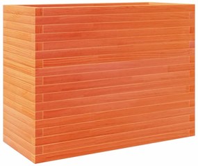 viaszbarna tömör fenyőfa kerti virágtartó 90 x 40 x 68,5 cm