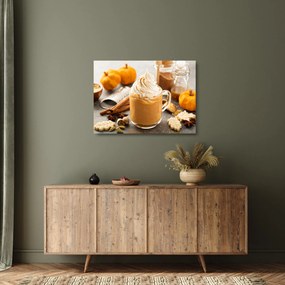 Üveg kép - Tök latté (70x50 cm)