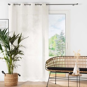 Krémszínű átlátszó függöny 140x280 cm Haltona – douceur d'intérieur