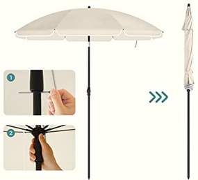 SOMBRILLA dönthető kerti napernyő 160 cm, bézs