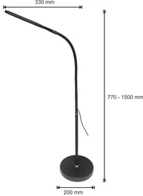 LED dimmelhető lámpa 3 az 1-ben LED/10W/230V 3000/4000/6000K CRI 90 fekete