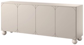 Sonatia II négyajtós komód 200 cm gömb lábakon - kasmír