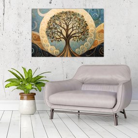 Kép – Életfa és spirálok (90x60 cm)