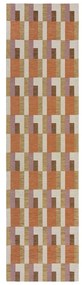 Narancssárga-natúr színű futószőnyeg 60x230 cm Riley Block Geo – Flair Rugs