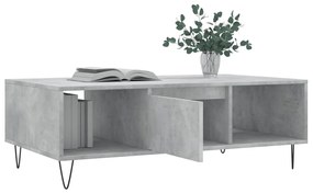 Betonszürke szerelt fa dohányzóasztal 104 x 60 x 35 cm