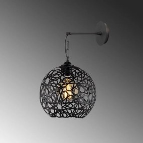 Fekete fali lámpa ø 25 cm Fellini – Opviq lights