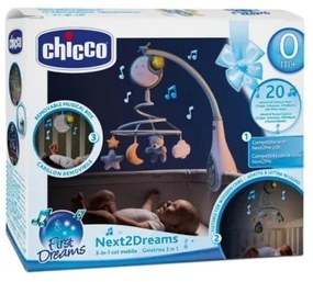 Chicco - Kiságy forgó dallammal 3in1 NEXT2DREAMS 3xAA kék