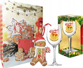 Karácsonyi Ajándék Nőknek Borospohár Szett Medál