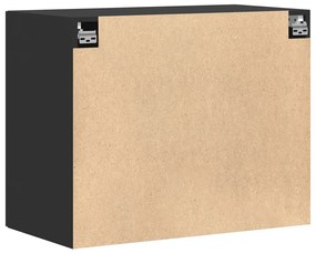 fekete szerelt fa faliszekrény 80 x 42,5 x 64 cm