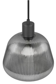 Fekete függőlámpa üveg búrával ø 22 cm Tarifa – Trio