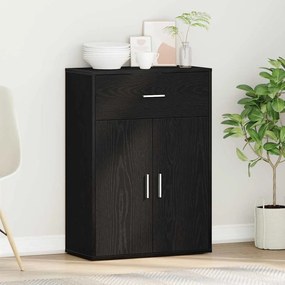 Széf fiókkal Musta tammi 79 x 38 x 80 cm Faanyag