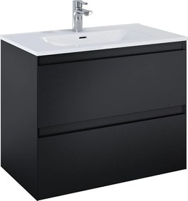 Elita Split szekrény 80x45.8x63.5 cm Függesztett, mosdó alatti fekete 168147