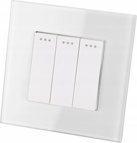 Kapcsoló Hármas kapcsoló Klasszikus fehér szett Miuun kerettel