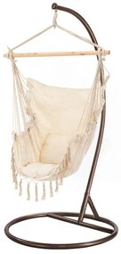 Puerto függőszék állvánnyal bézs-barna